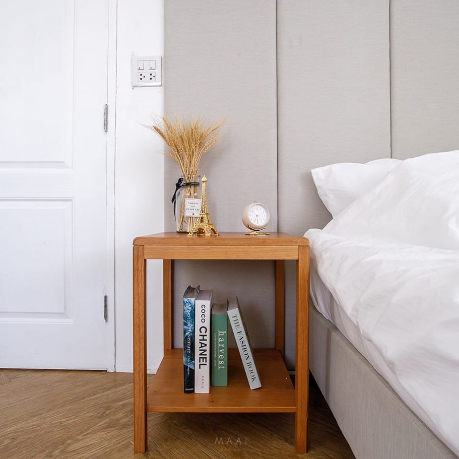 โต๊ะข้างไม้ยางพารา MAAI DESIGN รุ่น DABURU SIDE TABLE สีโอ๊ค_7